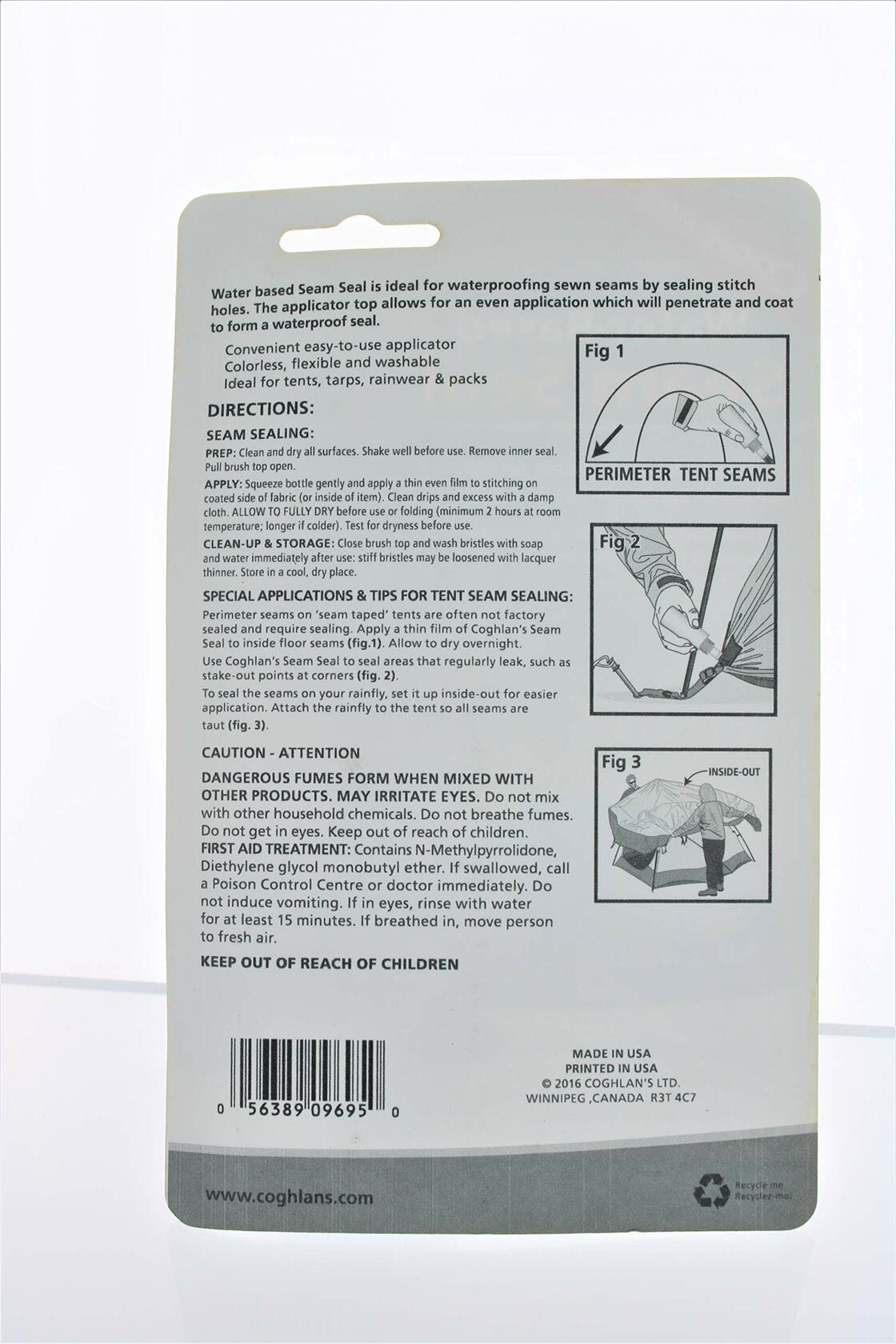 Coghlan's Tent Seam Sealer 2 Fl Oz Waterproof Clear Sealant