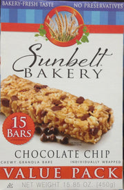 BestBy07/25 Chocolate Chip Chewy Granola Bars 15-Bar Pack Snack