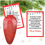 Syhood Christmas Friendship Light DIY Ornament Set 3.39in Red