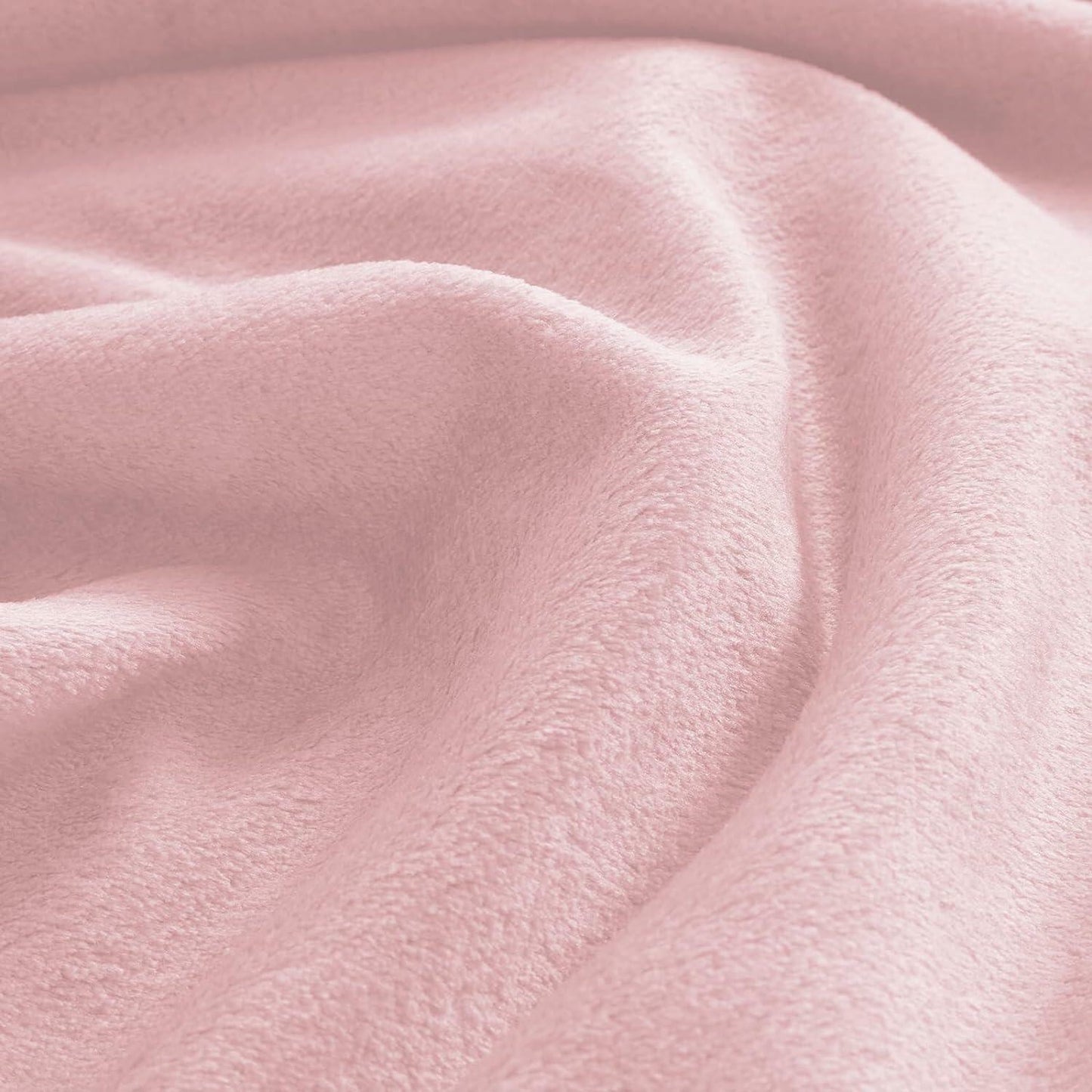 CozyLux Pink Fleece Throw Blanket 50x70 Soft Plush Flannel 300GSM XL