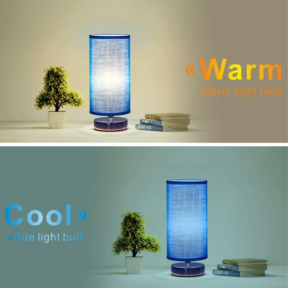 lifeholder Table Lamp Nightstand Bedside Lamp Blue Simple Desk Light