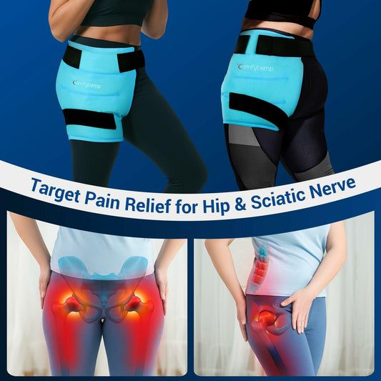 Comfytemp Hip Ice Pack Wrap S/M Reusable Gel Cold Therapy for Pain Relief