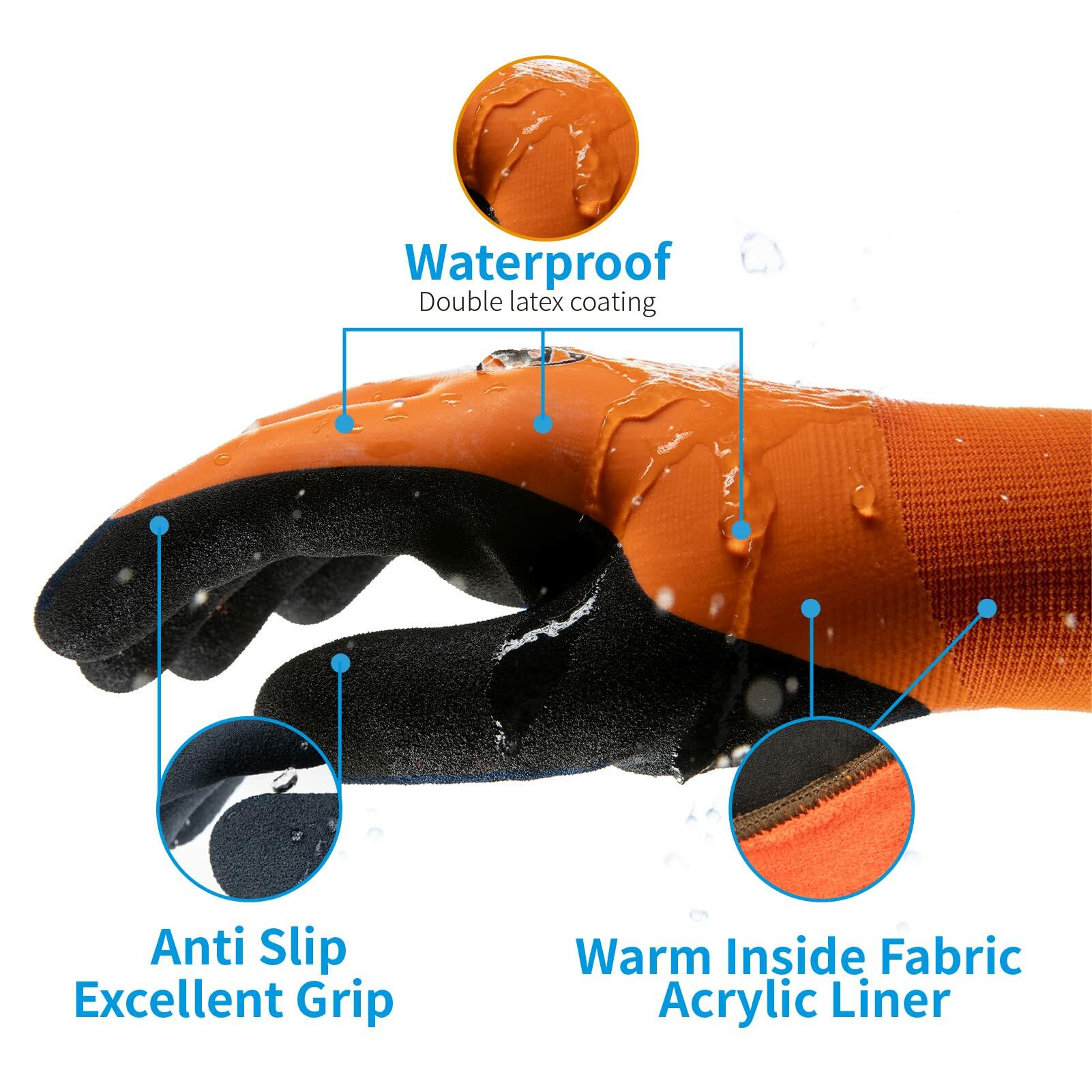 Brigic Waterproof Insulated Winter Work Gloves Men XXL 1 Pair Size XXL