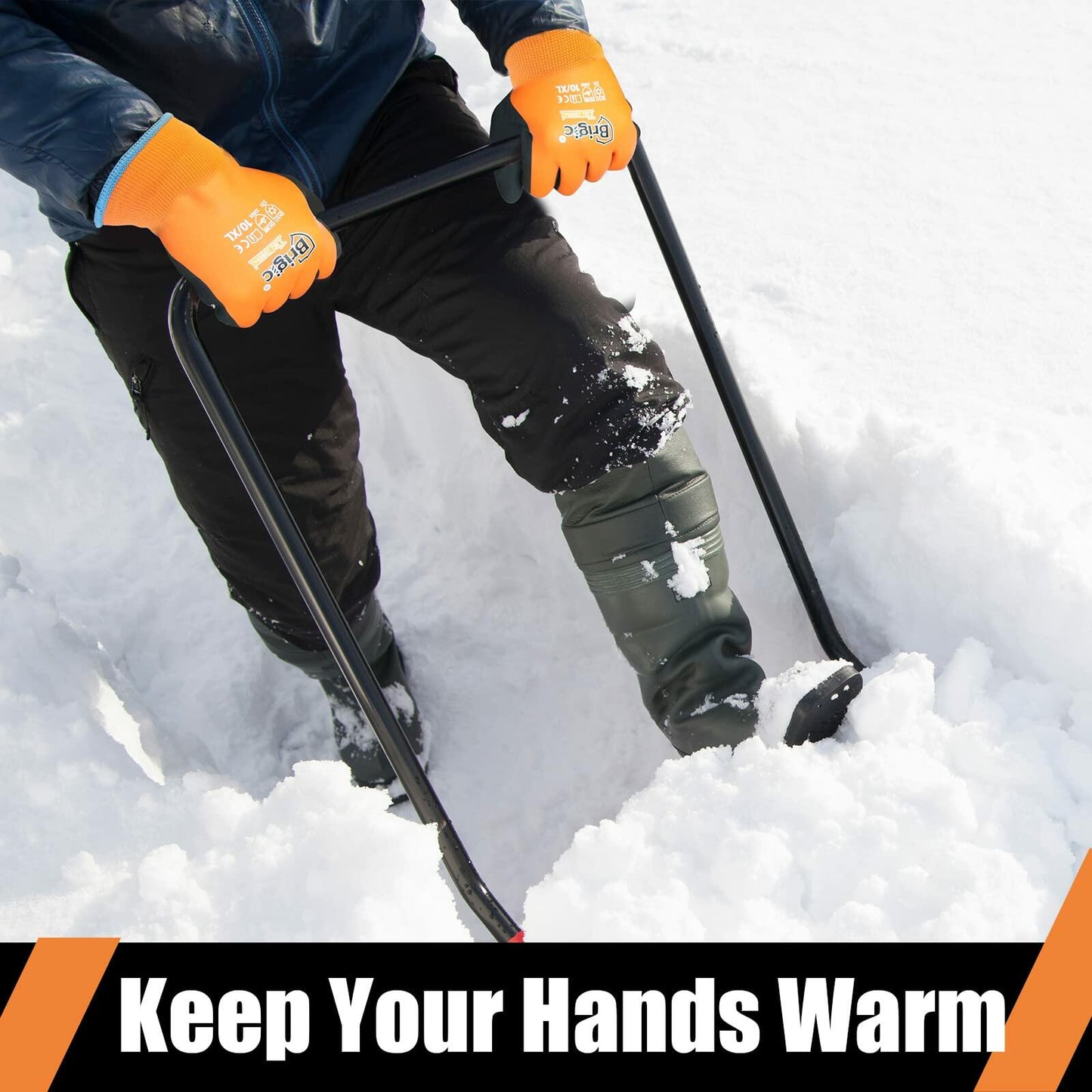 Brigic Waterproof Insulated Winter Work Gloves Men XXL 1 Pair Size XXL