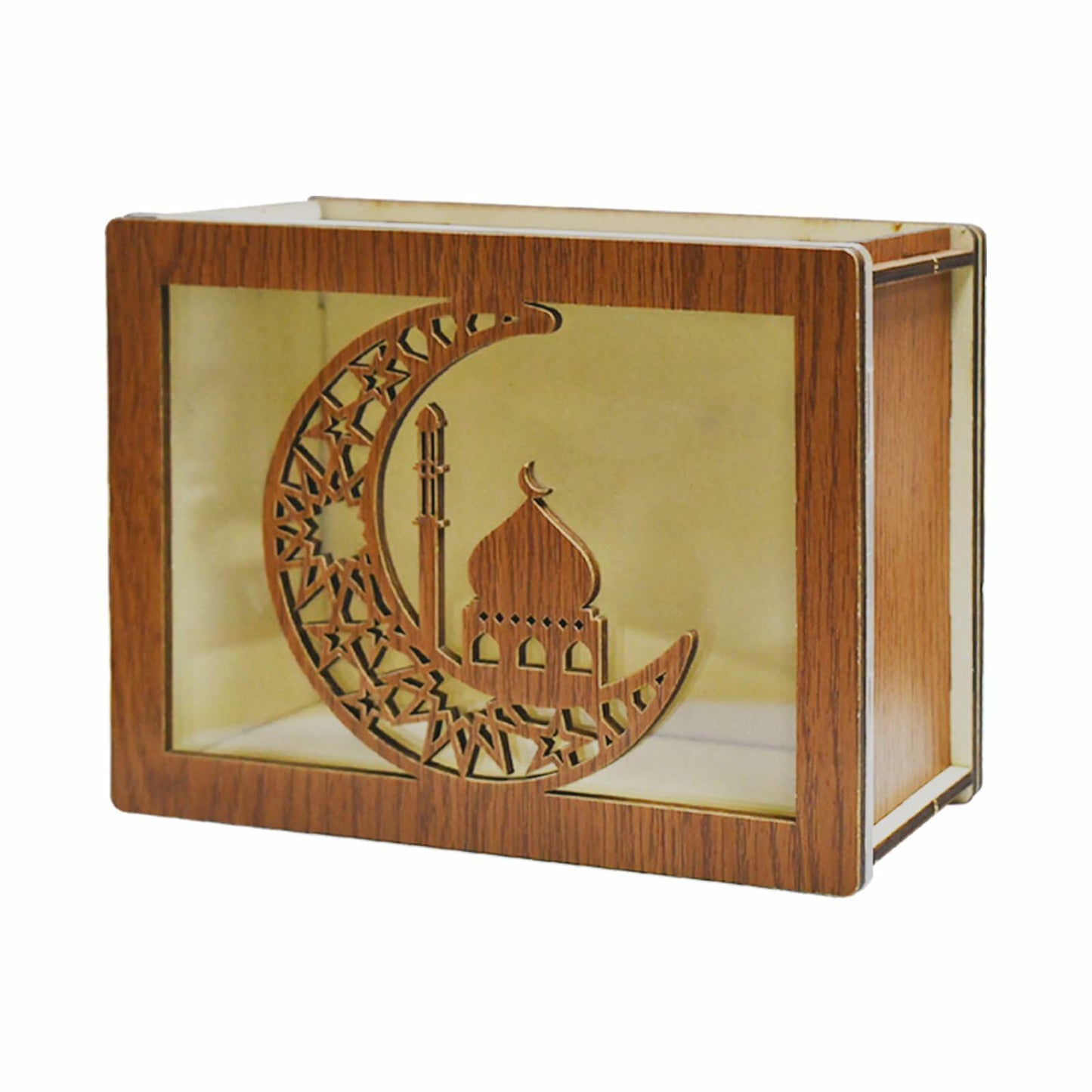Kendyy Wooden Piggy Bank Countdown Cash Vault Brown Moon $10000