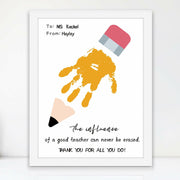 Teacher Gifts Framed Handprint Art Craft 9x12.6 Table Wall Decor