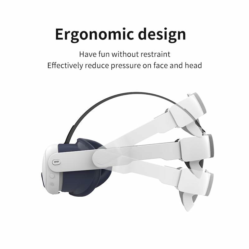Meta Oculus Quest 3 Elite Adjustable Head Strap VR Comfort Support