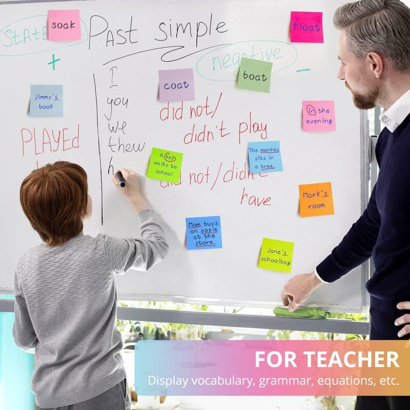 Sticky Notes 3x3in 12 Pads Vibrant Colors Easy to Stick School Office Home