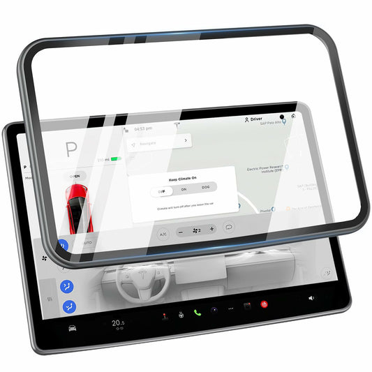 beenxmyy Tesla Model Y/3 Tempered Glass Screen Protector 15" Dark Gray