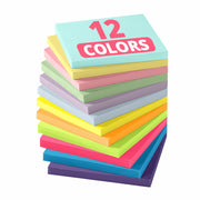 Sticky Notes 3x3in 12 Pads Vibrant Colors Easy to Stick School Office Home