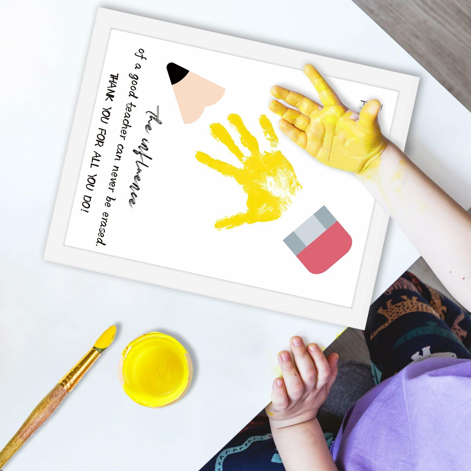 Teacher Gifts Framed Handprint Art Craft 9x12.6 Table Wall Decor