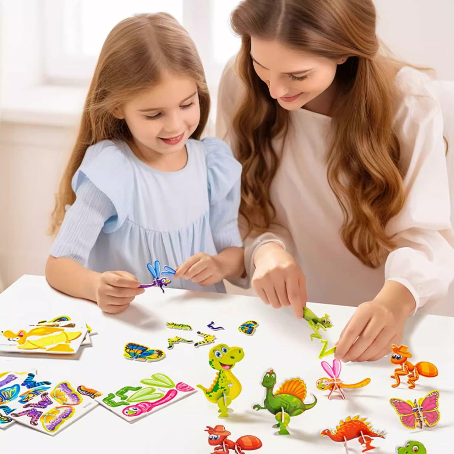 25Pcs Educational 3D Cartoon Puzzle Toys for Kids Boys Girls Birthday Gift