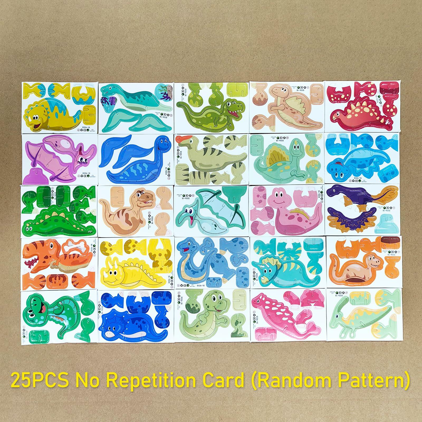 25Pcs Educational 3D Cartoon Puzzle Toys for Kids Boys Girls Birthday Gift