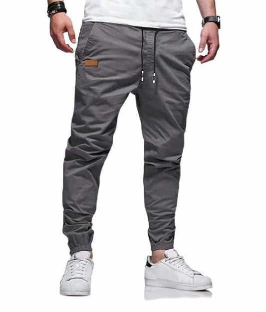 MGYIMOYUGYM Men's Casual Cargo Hiking Joggers Pants Dark Grey Size XXL