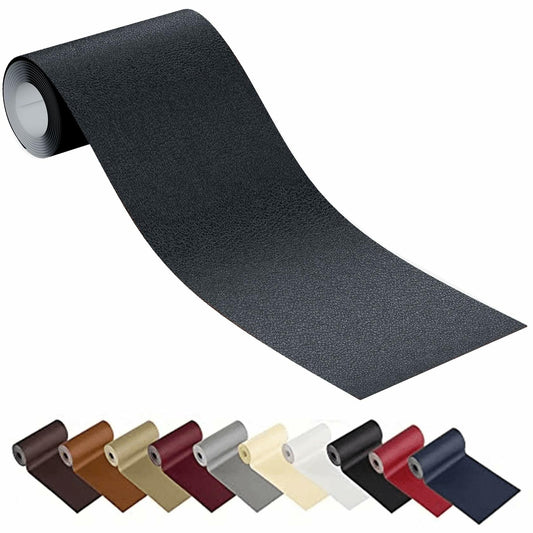 HUISUNO Leather Repair Patch Tape for Furniture Couch Car Seats Black 10x150
