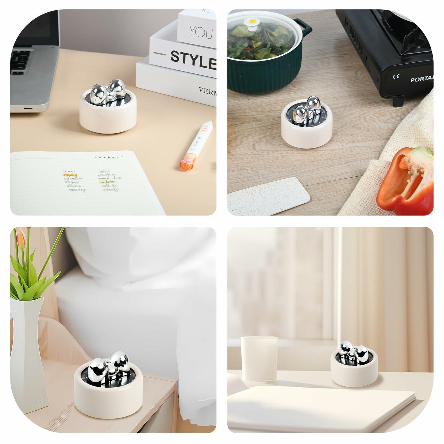 HOHOLEU 60-Minute Visual Mechanical Timer for Cooking Classroom Baking 1 pcs
