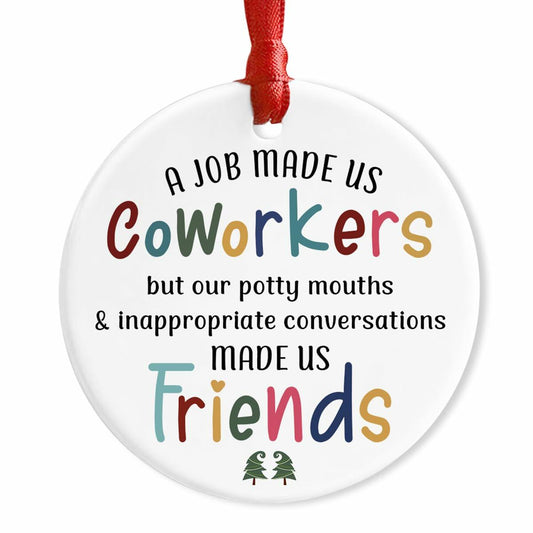 CHOANG Ceramic Christmas Ornament Coworker Gift Office Xmas Tree Decor