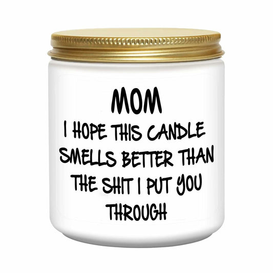 Unique Lavender Scented Soy Candle Gift for Mom from Daughter 7oz