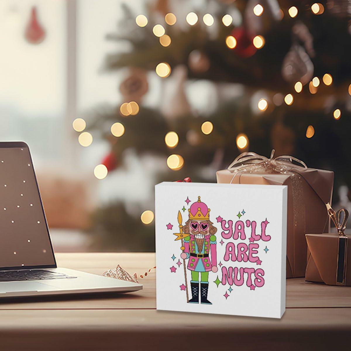 Funny Xmas Decor - Merry Christmas Sign, 5 x 5 Inches