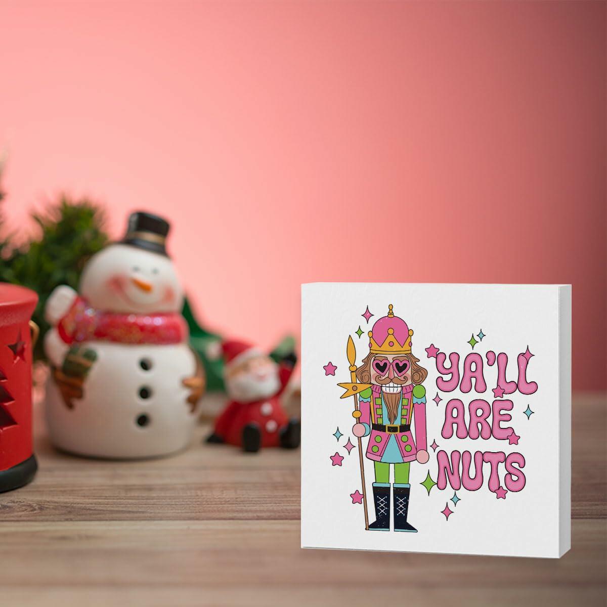 Funny Xmas Decor - Merry Christmas Sign, 5 x 5 Inches