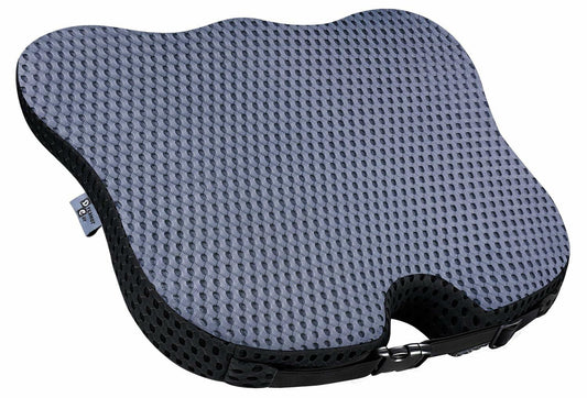 Memory Foam CarSeat Cushion Wedge Raised Back Comfort Support Gray 18.9x16.5x2.8