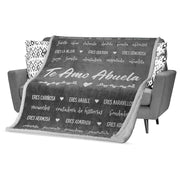 FILO ESTILO Abuela Blanket Sherpa Grey 60x50 Inches