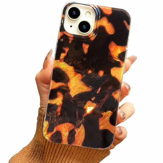buccilly iPhone 13/14 Case Tortoise Shell Brown Soft Slim TPU 6.1"