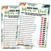 Qoamp Woodland Guess Who Baby Shower Game 25 Safari Animals Cards