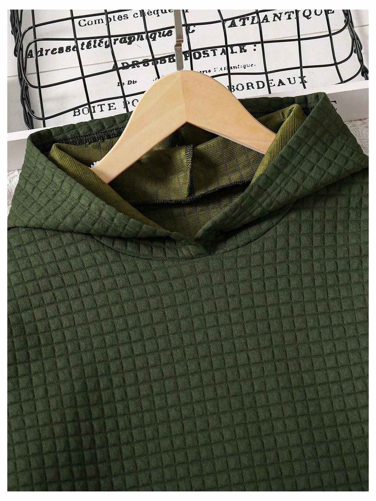 SOLY HUX Girl's Waffle Knit Hoodie Set 2PC Army Green Size 8Y