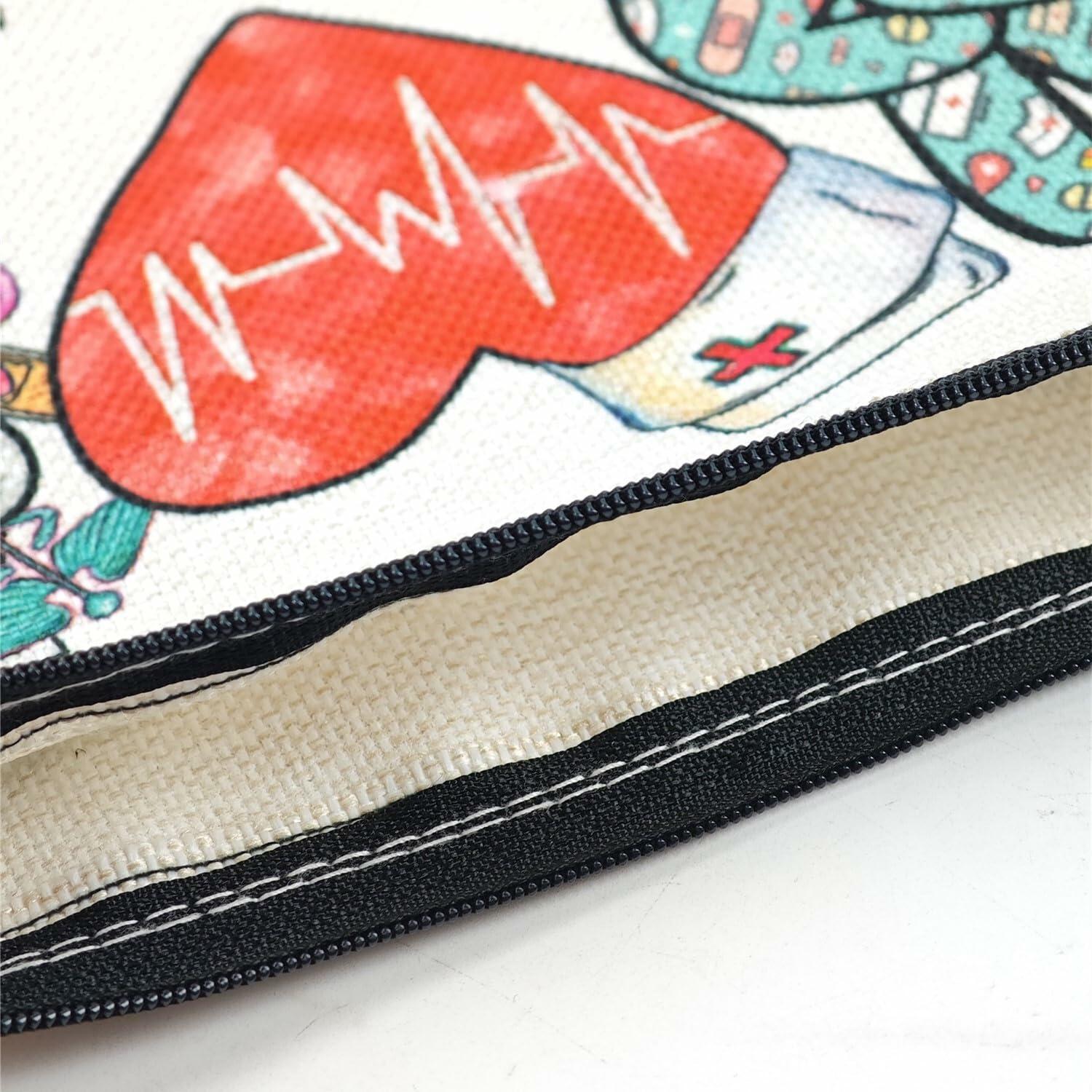 LOONELO Nurses Week Makeup Bag Thank You Nurse Zipper Cosmetic Work Gift