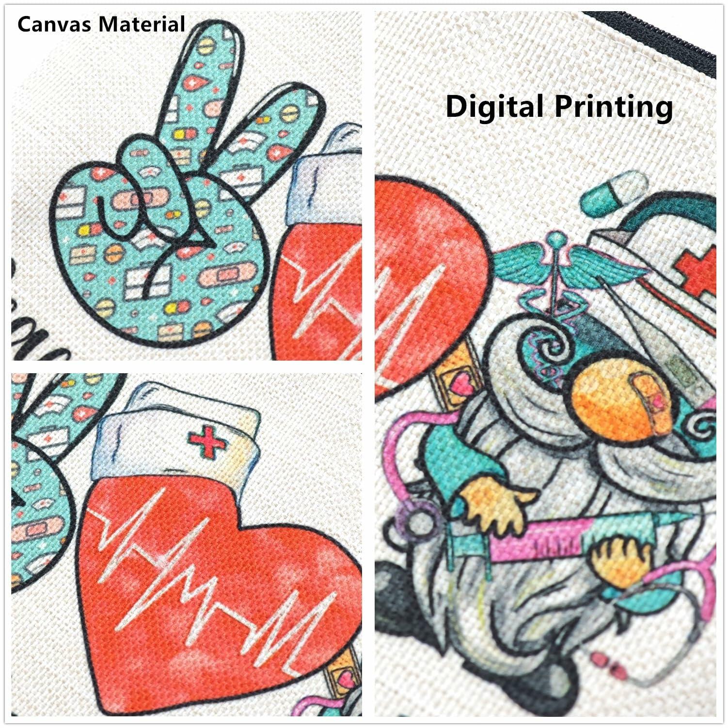 LOONELO Nurses Week Makeup Bag Thank You Nurse Zipper Cosmetic Work Gift