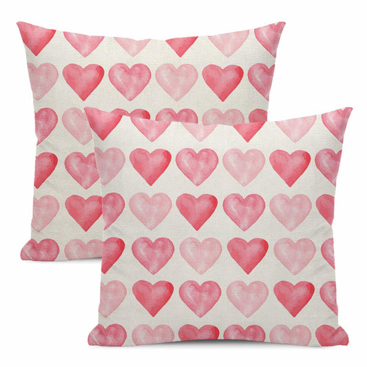 Yxuiyal Love Heart Pillow Covers 20x20 Set of 2 Valentine Linen Decor