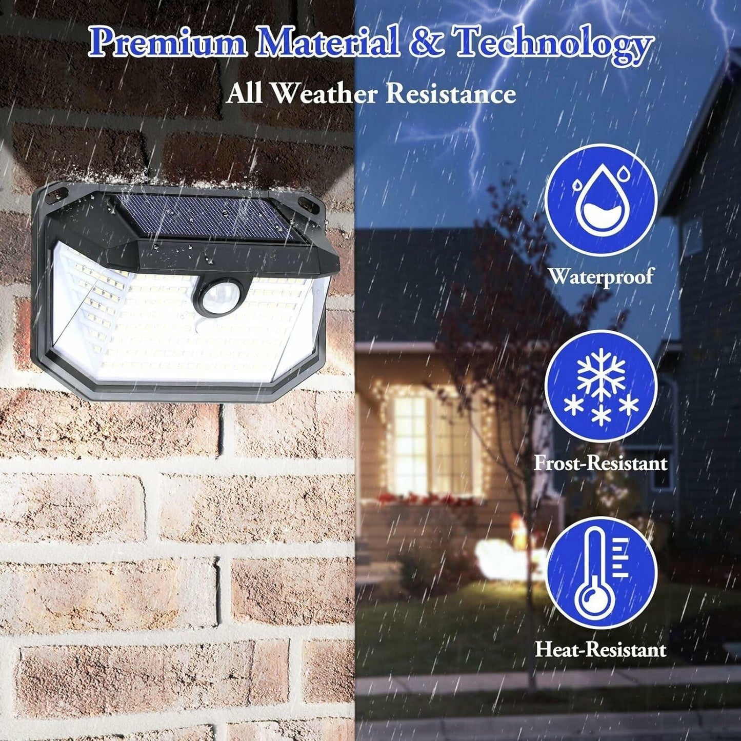 Solar Outdoor Lights 12-Pack 178 LEDs Motion Sensor Waterproof Security Light