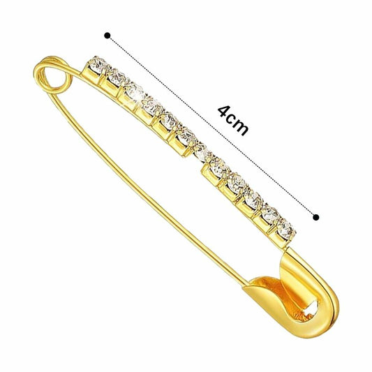 Rhinestone Safety Pins Decorative Brooch Pins for Women Large 10pcs
