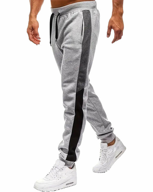 BUXKR Men's Lightweight Drawstring Sweatpants Light Grey Size L