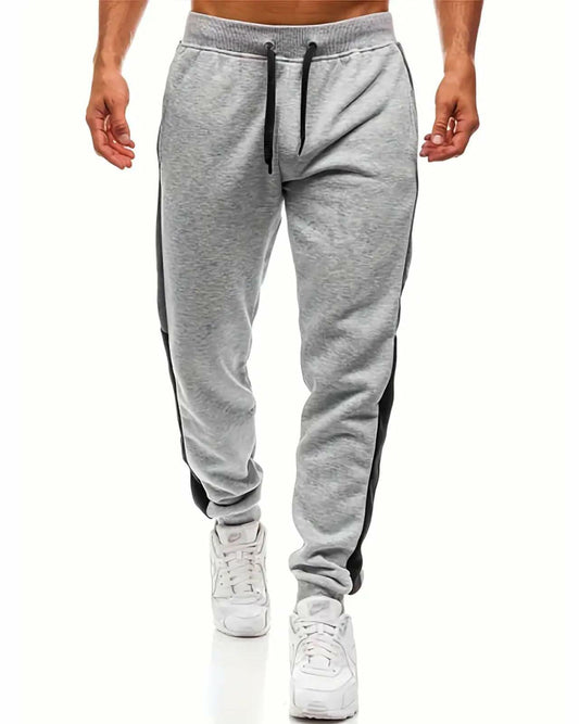 BUXKR Men's Lightweight Drawstring Sweatpants Light Grey Size L