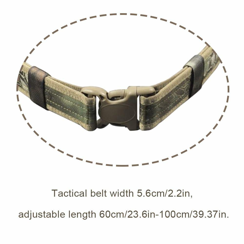 Camo Belt Men Outdoor Sports Quick Release Tactical Pants Belt Python Khaki