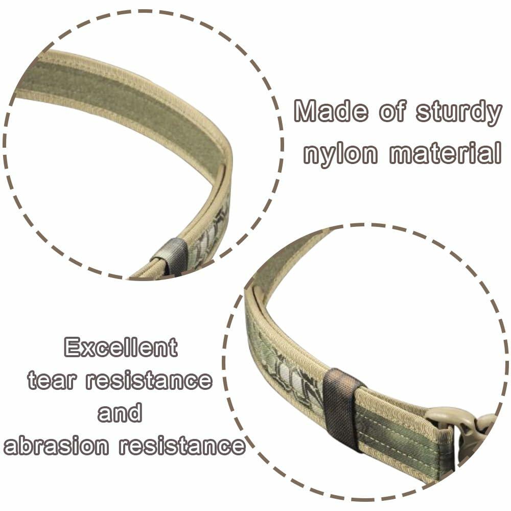 Camo Belt Men Outdoor Sports Quick Release Tactical Pants Belt Python Khaki