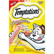 BestBy12/26 Temptations Creamy Puree Cat Treats Chicken & Salmon 16 Pouches