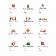 Joycraft 120Pcs Merry Christmas Stickers 2in 12 Styles Holiday Labels