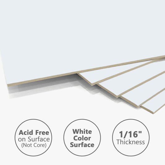 Somime 10 Pack 5x7 White Picture Mats with Backing Acid Free Photo Boards