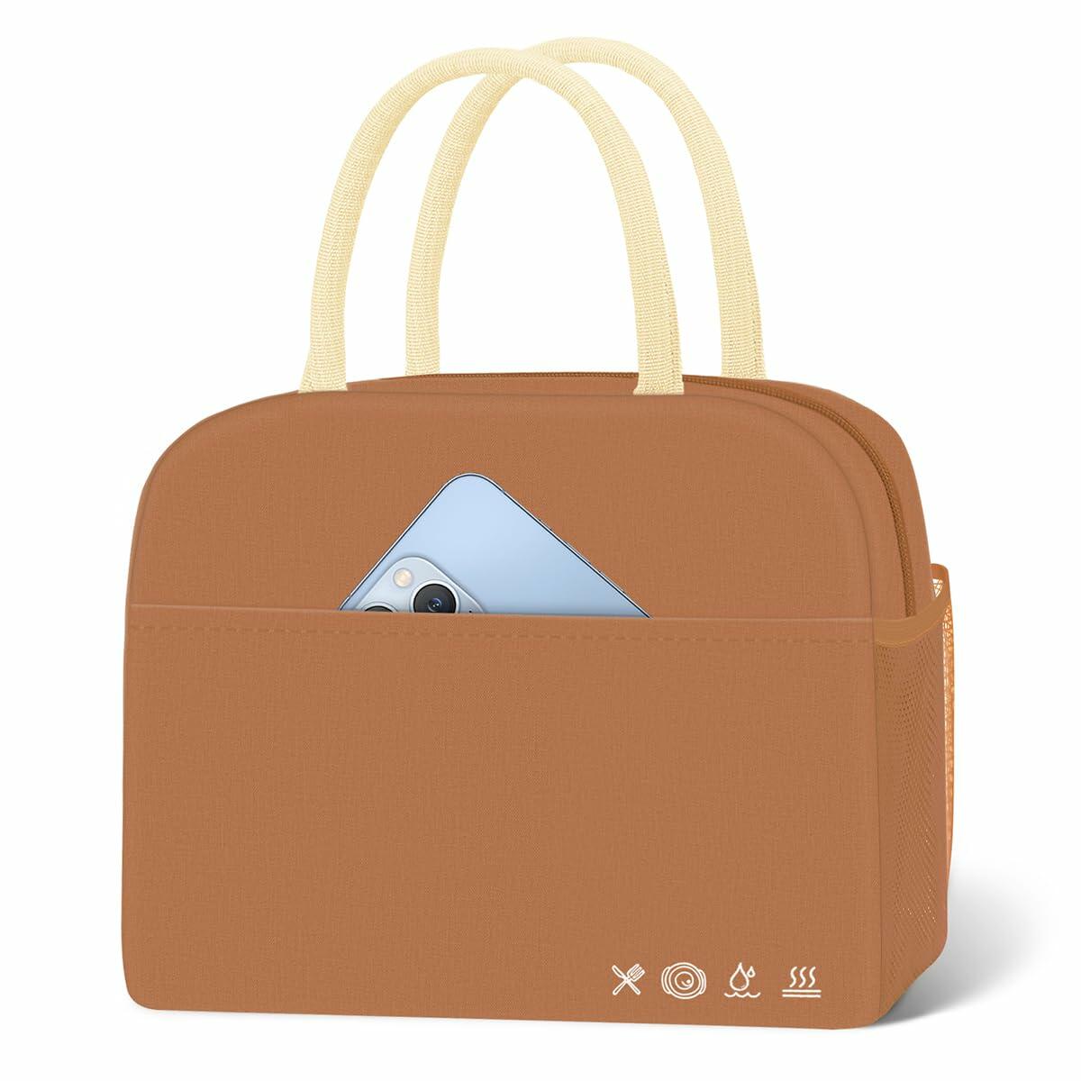 KUBYA Insulated Reusable Lunch Bag Tote for Adults Office Travel Picnic