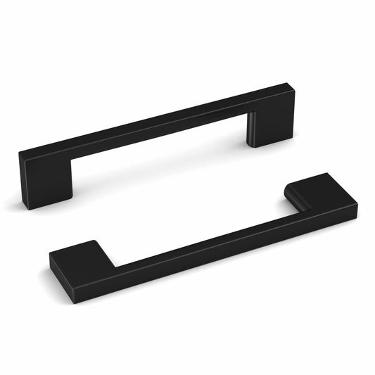 Haliwu 10 Pack Black Cabinet Handles 3-3/4 Inch Hole Center Modern Pulls