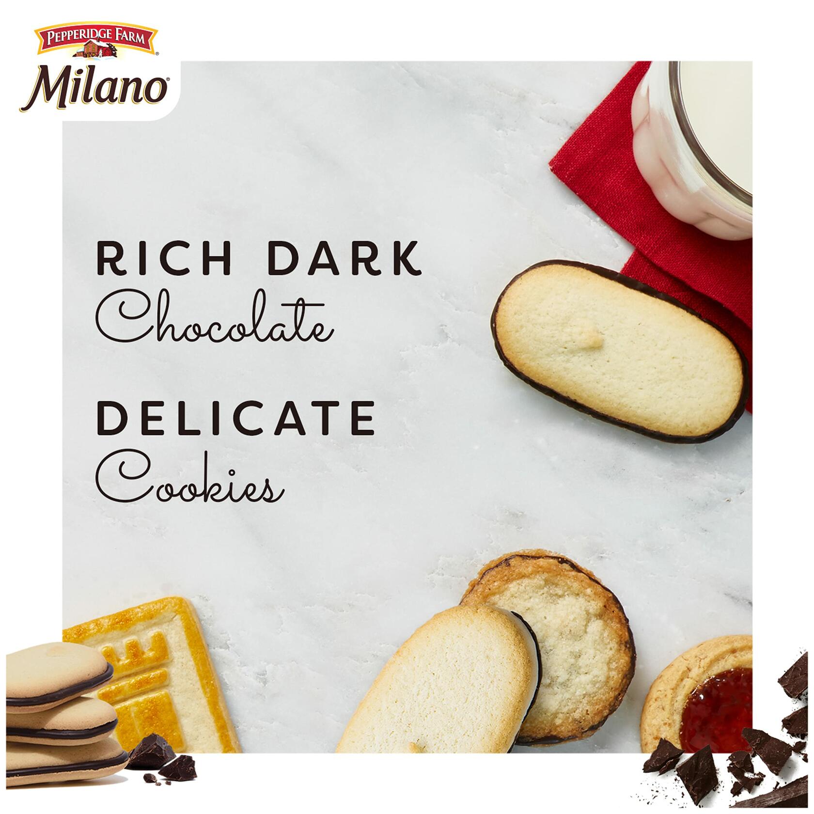 BestBy06/25 Pepperidge Farm Milano Dark Chocolate Cookies 20 Packs 2 Cookies