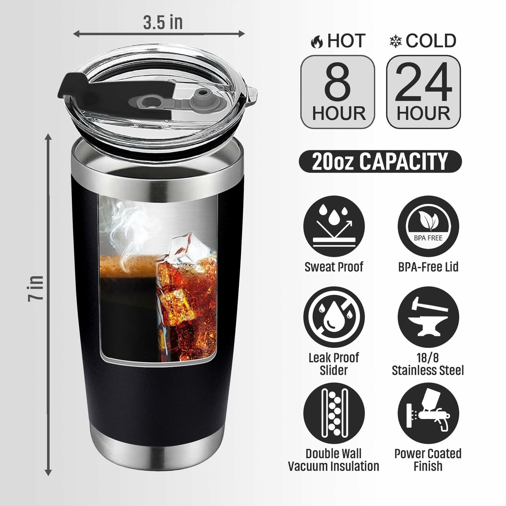 Fathers Day Gifts for Dad from Daughter Son Kids - 20oz Tumbler Cup