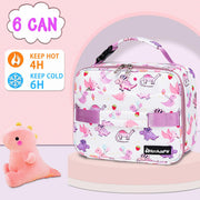 HotAdsFW Dinosaur Kids Lunch Box Small School Bag White Dinosour