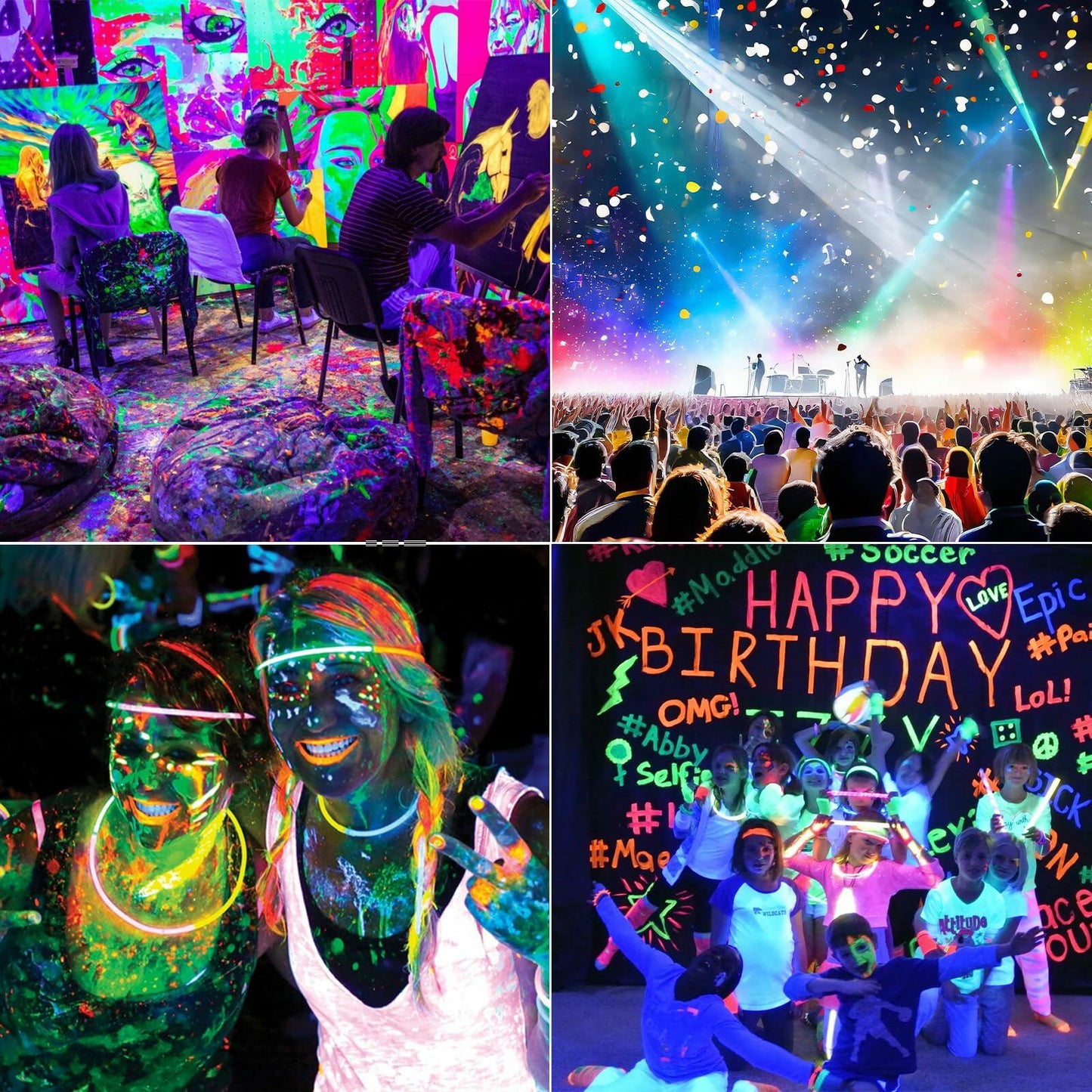 2Pack 80W UV Black Lights Flood Light IP66 Waterproof Plug Blacklight