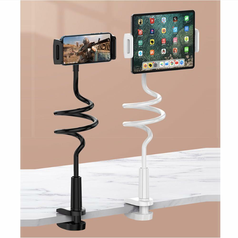 Tablet Stand 360° Rotatable Gooseneck Adjustable Arm for 4.7-12.9" Devices Black