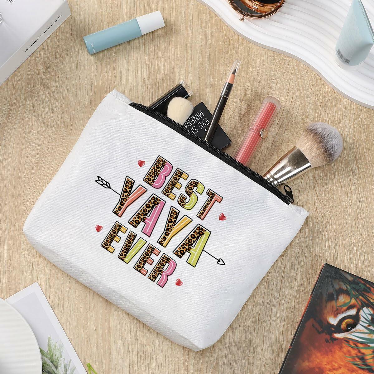 KongMoTree YaYa Grandma Makeup Cosmetic Bag Travel Organizer 9x7x2 inch