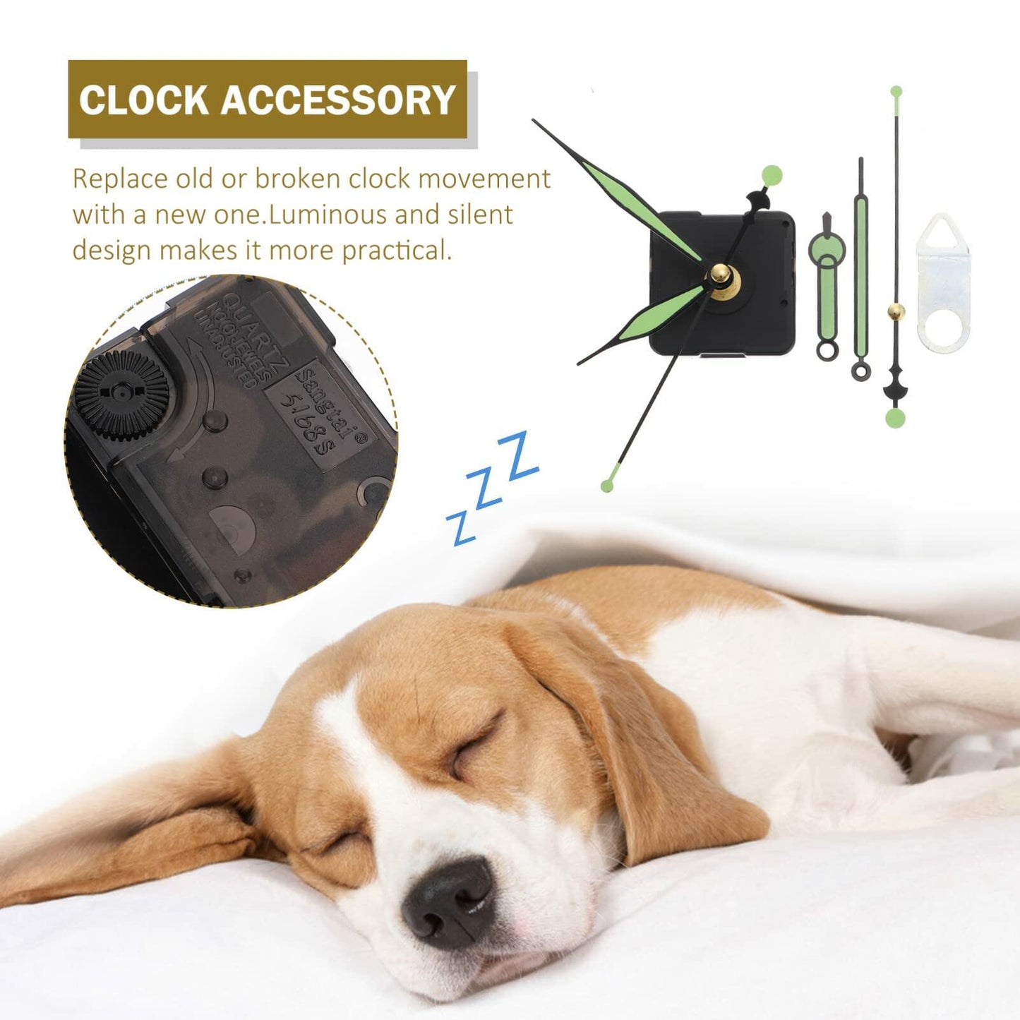 DIY Clock Kit Silent Movement Motor Battery Operated Lightweight Hands Motor